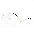 mincl/Hot Oversized Rimless Sunglasses Women Clear Lens Eyewear