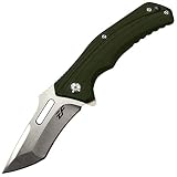 Eafengrow EF908 Folding Knife with Sanding + Wire Drawing Finished D2 Steel Blade, G10 Handle Pocket Clip and Liner Lock with Titanium Coating,Tactical Camping Survival Tool Knives (Green)