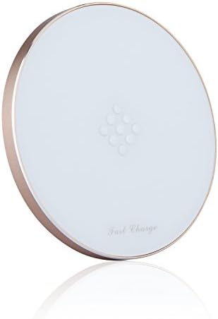 mobfun Fast Wireless Charging Pad 10W Quick Charge Aluminum Qi Wireless Charger for iPhone X 8 Plus, Samsung Galaxy S8 Plus S7 Edge Note 8, LG G6, Nexus 7 and More (White)