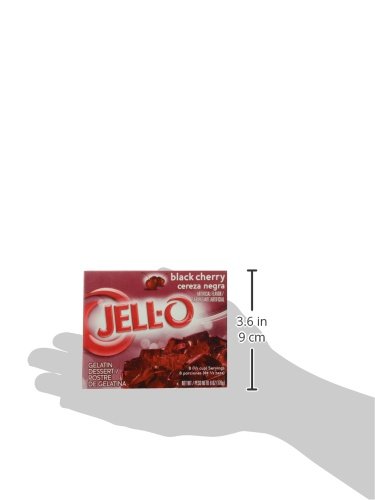 JELL-O BLACK CHERRY GELATIN DESSERT MIX (6 OZ BOX)