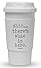 Funny Guy Mugs Shhh There's Wine In Here Travel Tumbler With Removable Insulated Silicone Sleeve, White, 16-Ounce