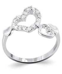 Gem Avenue Multi Open Heart Cubic Zirconia Accent