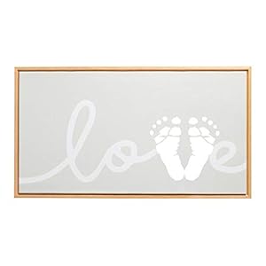 Pearhead Framed Babyprints Baby Footprint Love Canvas, Gender Neutral Nursery Decor for Baby Girl or Baby Boy, DIY Baby…