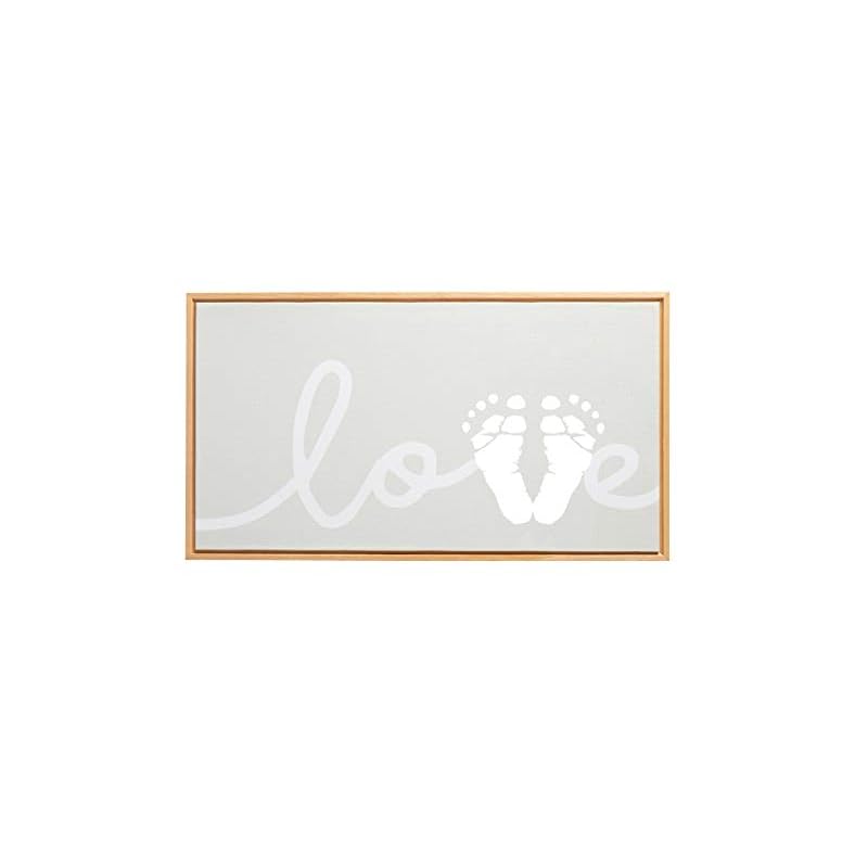Pearhead Framed Babyprints Baby Footprint Love Canvas, Gender Neutral Nursery Decor for Baby Girl or Baby Boy, DIY Baby…