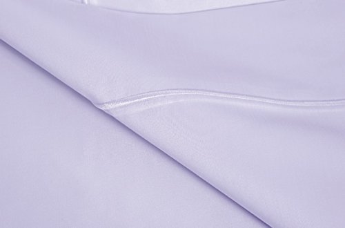 CHATEAU HOME COLLECTION 800-Thread-Count Egyptian Cotton Deep Pocket Sateen Weave Sheet Set, Ultimate Gift; Holiday Sale (Queen, Pale Lavender)