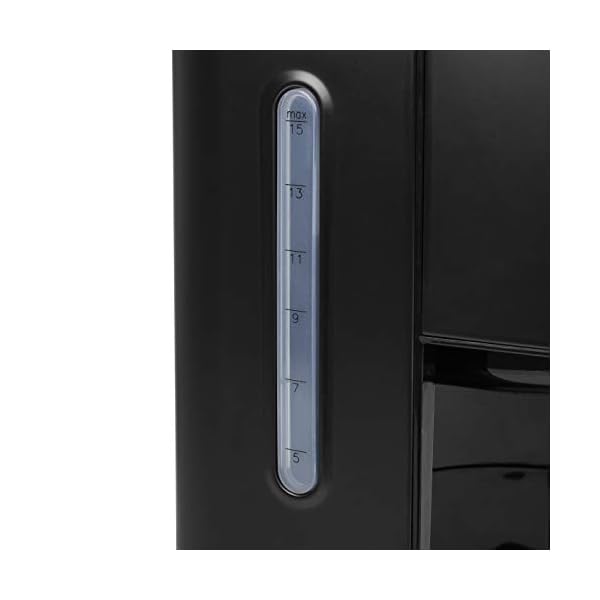 Princess Black Steel Kaffeemaschine - 1,5 Liter Fassungsvermögen, 900 Watt, für bis zu 15 Tassen, Füllstandanzeige… – Bild 5