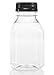(8) 8 oz. Clear Food Grade Plastic Juice Bottles 8 oz. with Caps (8/pack) (8 oz., Black Lids)