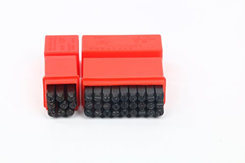 YaeTek Number and Letter Stamp Set (36 PIECE PUNCH SET/A-Z & 0-9) Industrial Grade Hardened Carbon Steel Metal - (5mm) Characters - Perfect for Imprinting Metal, Wood, Plastic, Leather, More