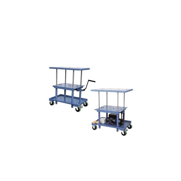 Vestil MT-2436-LP Low Profile Mechanical Post Table, 2000 lbs Capacity, 36" Length x 24" Width Platform, 24"- 42" Height Range