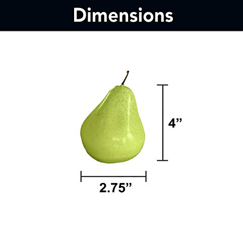 Realistic Fake Pears - Set of 10 Green Artificial Pears - Lightweight Fake Fruit for Decoration - Not a Children's Toy