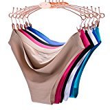 COSOMALL 6 Pack Women's Invisible Seamless Bikini Underwear Half Back Coverage Panties