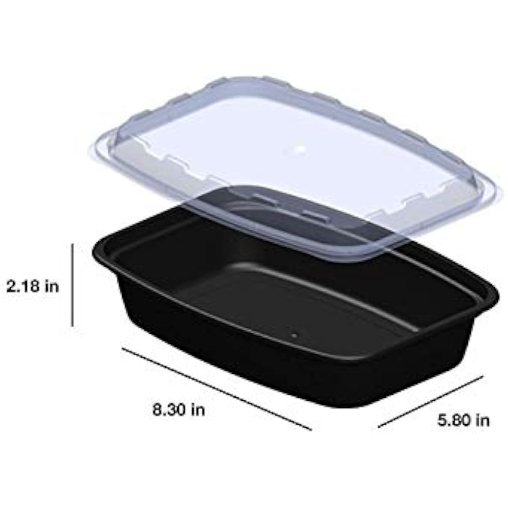 Snap Pak 12204 38 Oz Black Food Containers 38oz, Clear Kitchen & Dining eBay