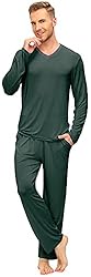 MoFiz Men's Sleep Sets,Modal Pajamas Set Ultra Thin