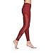 Chikool Workout Pants for Women High Waist Mesh Yoga Leggings Inner/Out Pocket Red