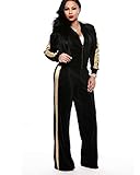 OLUOLIN Women’s 2 Piece Outfits Velvet Tracksuit Zip Jackets and Sweatpants Jogging Suit