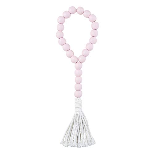 Stephan Baby Looped Wood Bead Nursery Garland, Pink, Looped Pink