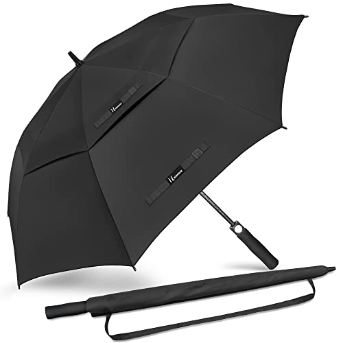 NINEMAX Large Windproof Umbrella, Large XL/XXL Golf Umbrella, Extra Large Strong Windproof Umbrella for Women Men