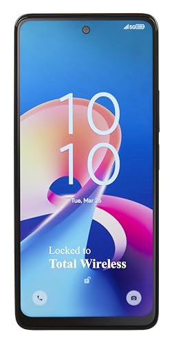 total wireless TCL 50 XE 5G Locked Prepaid Smartphone, 128GB, Blue - Includes $…