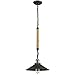 CLAXY Ecopower Vintage Metal & Hemp Rope Chain Pendant Light Hanging Ceiling Light