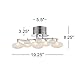 Lilypad Contemporary Modern Ceiling Light Semi-Flush Mount Fixture Chrome 19 1/4