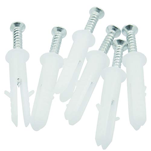 Shells 50Pack Self Drilling Drywall Anchor Kit with Screws (White)