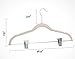 Utopia Home 24 Pack Velvet Skirt Hangers with Clips - Non Slip Velvet Clothes Hangers with Notches for Pants and Coat - Slim and Heavy Duty with 360 Degrees Swivel Hook - Ivory