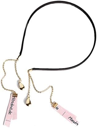 Yeefant Handmade Adjustable Vintage Lace Head Chain Jewelry Piece Hair Hoop Accessories Decor Headband Tassels Ribbon Headdress for Women Girl,Pink