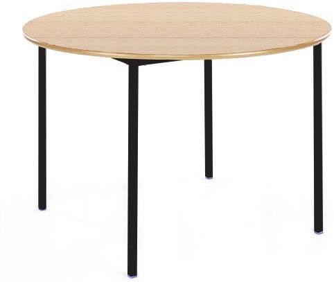 Metalliform SQSS-10C-PS-BL-76-BK-Maple Fully Welded Table, Dura form PU Blue Edge, Maple