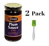 Dynasty Plum Sauce 7 oz (2 pack) Bundled with Silicone Basting Brush in a Prime Time Direct Sealed Bag