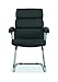 HON Traction Guest Chair with SofThread Leather, in Black (HVL102)