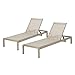 Christopher Knight Home Outdoor Aluminum Chaise Lounge, Set of 2, Grey