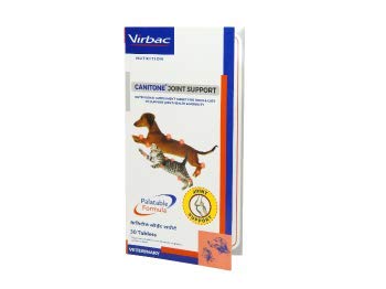 Virbac Canitone Joint Support Tablets for Dogs and Cats - 30 Tablets by Jolly and Cutie Pets (Pack of 2)