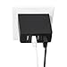 ETvalley 36 Watt Multi-Port 4 Port USB Outlet Wall Charger High Speed for Apple iPhone iPod iPad Samsung Android Tablets and Others (Black)