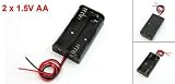GTIWUNG 7Packs AA Battery Holder with Leads 2x1.5V 2 Slots Black view 5