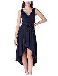 MAVIS LAVEN Vestido de cóctel para mujer, estilo años 50, vintage, sin mangas, con cinturón