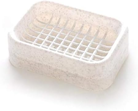 QHGstore White Soap Dish Holder Plastic Soap Tray for Shower Bathroom Soap Dish with Gridding Draining Design by TheBigThumb