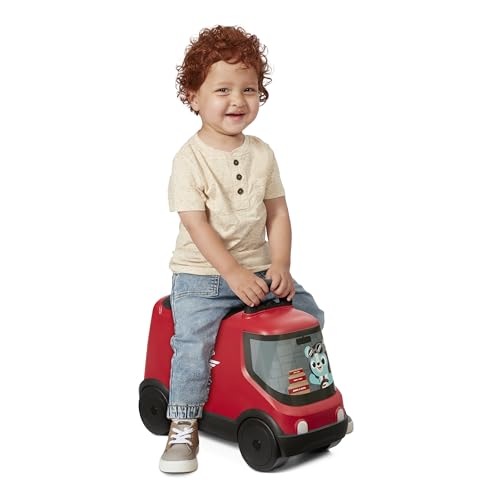 Camion de Transport et de Livraison, Jouet Rouge à Monter pour Tout-Petits de 2 Ans et Plus