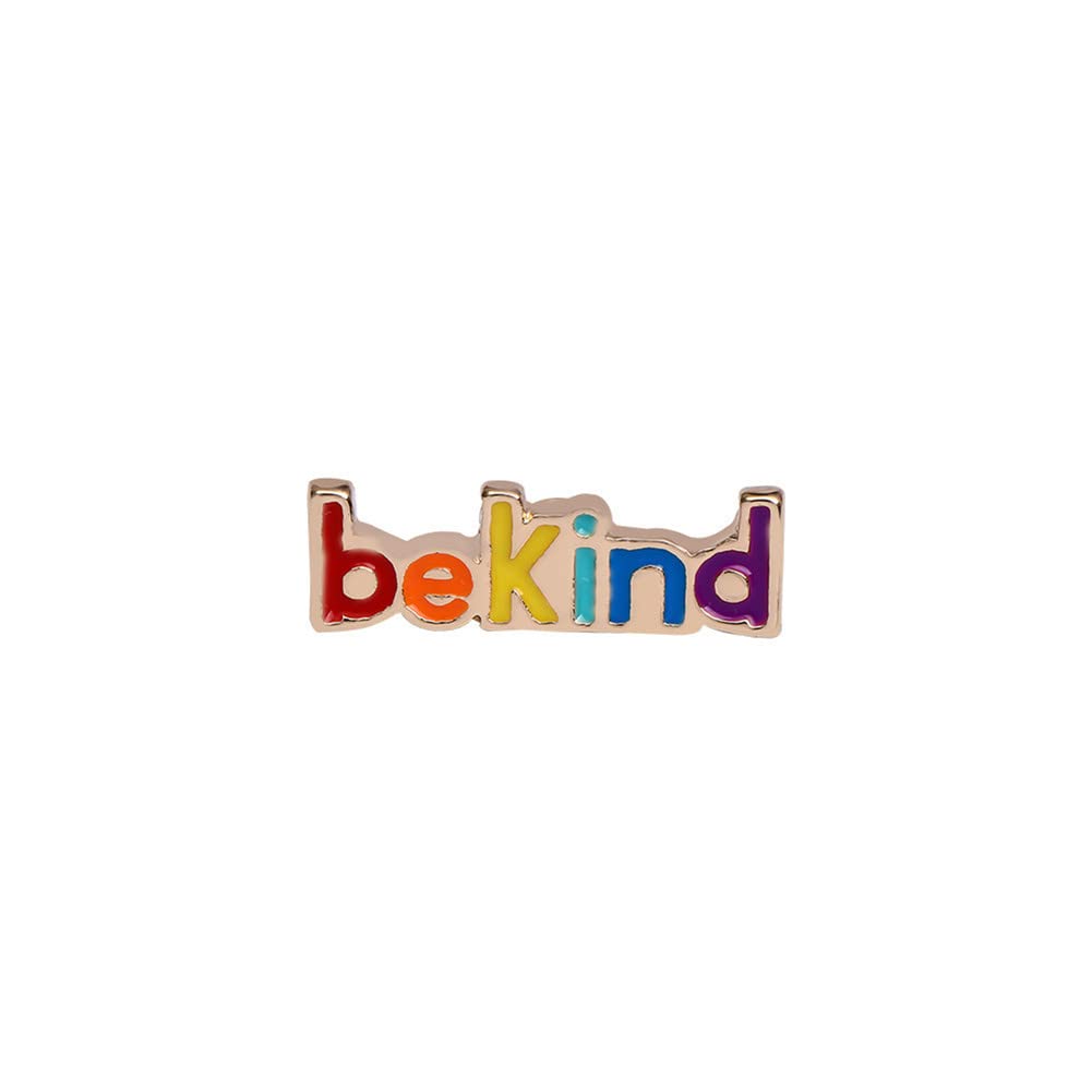 Be Kind Rainbow Motivational Enamel Brooch Pin Backpack Letters Matte Metal Badge Hat Bag Jeans Jacket Lapel Pins Badges Fashion Jewelry Accessories