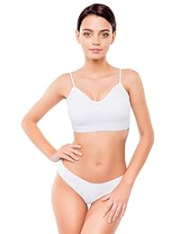 Boao - Sujetador deportivo sin costuras, sin costuras, con tirantes, 3 piezas