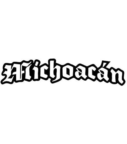 Michoacan Mexico State Vinyl Decal - 10 Inch Gloss Black Die Cut Car Sticker
