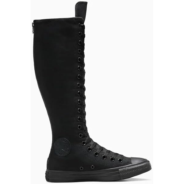 Emo Boots Knee High Platform Canvas Alt Fashion Rave Emo Shoes