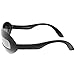 zeroUV Futuristic Costume Single Shield Colored Mirror Lens Novelty Wrap Sunglasses 70mm (Black/Silver Mirror)