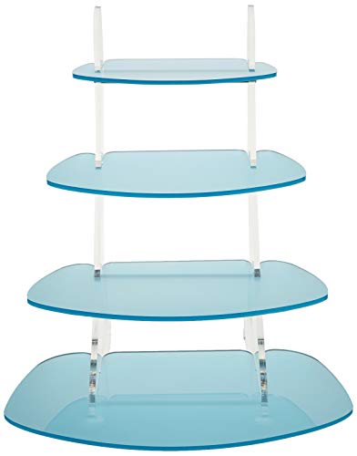 Martellato COD. 32715 Plexiglass Catering Stairs Cake Stand, Blue, Transparent
