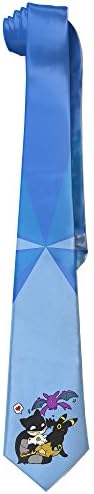 Momini Men's Pokebatmon Fashion Skinny Tie &amp; Necktie White