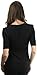 ToBeInStyle Women's Elbow Length Sleeve Scoop Neck Tee - Black - Small