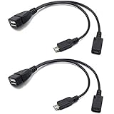 2 Pack OTG Cable Replacement for Fire Stick 4K, Amazon Fire TV, Compatible with Samsung Galaxy LG Android Phone Tablet Micro