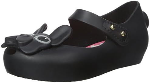 Mini Melissa Ultragirl Dog Mary Jane Flat (Toddler), Black, 8 M US Toddler