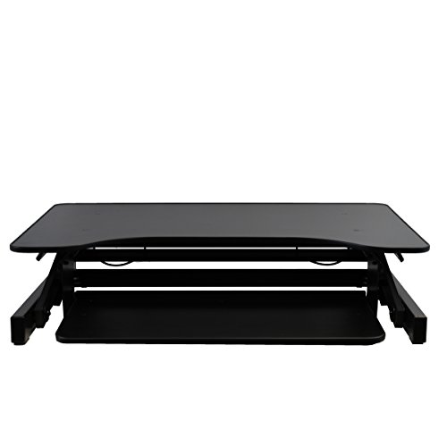 Ergonomia Height Adjustable Standing Sit to Stand Desk Riser, Black