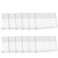 CRUODA Acrylic Sign Display Holder Menu Holders Table Card Holders Photo Frames Ad Frames (6x4 inches 12pcs)