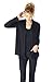 82 Days Women’s Casual Lightweight Long Sleeve Open Front Cardigan Made In USA X-Large Black